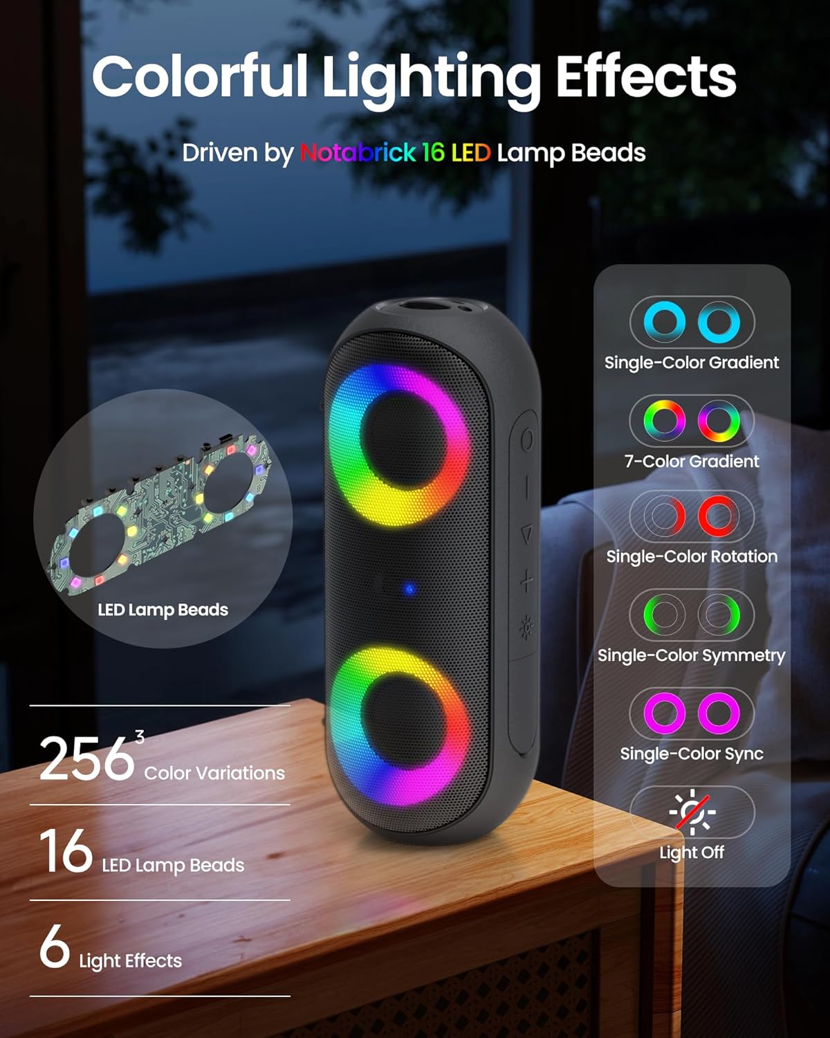 TechMuse Vibe 30W RGB Bluetooth Speaker
