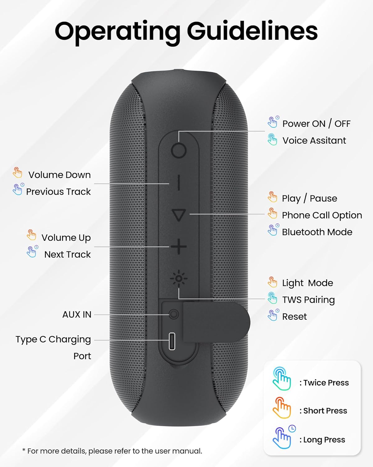 TechMuse Vibe 30W RGB Bluetooth Speaker