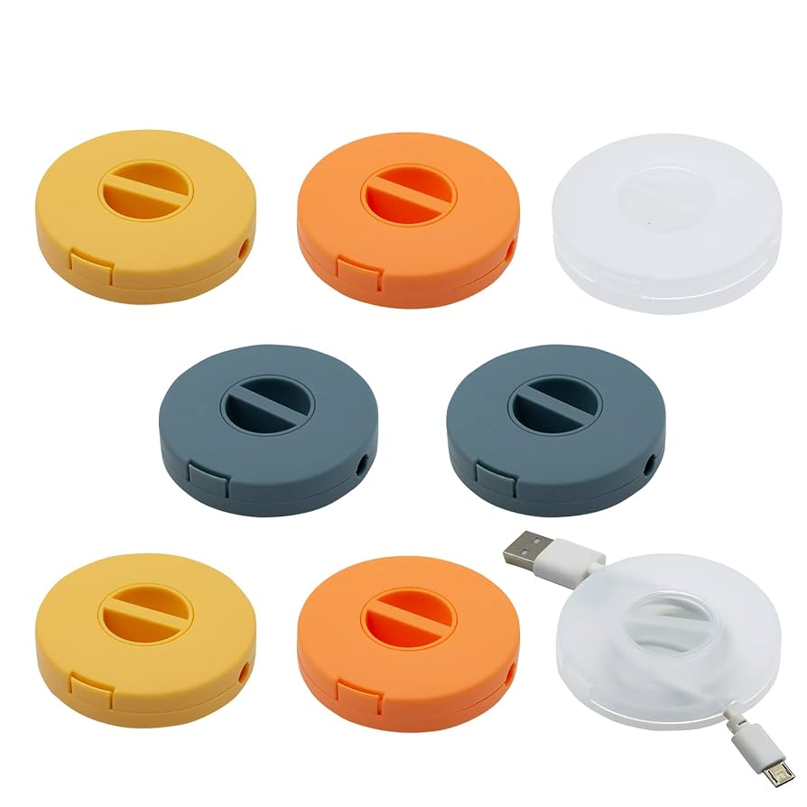 TechMuse LoopKit  8-Piece Retractable Cable Organizer Set