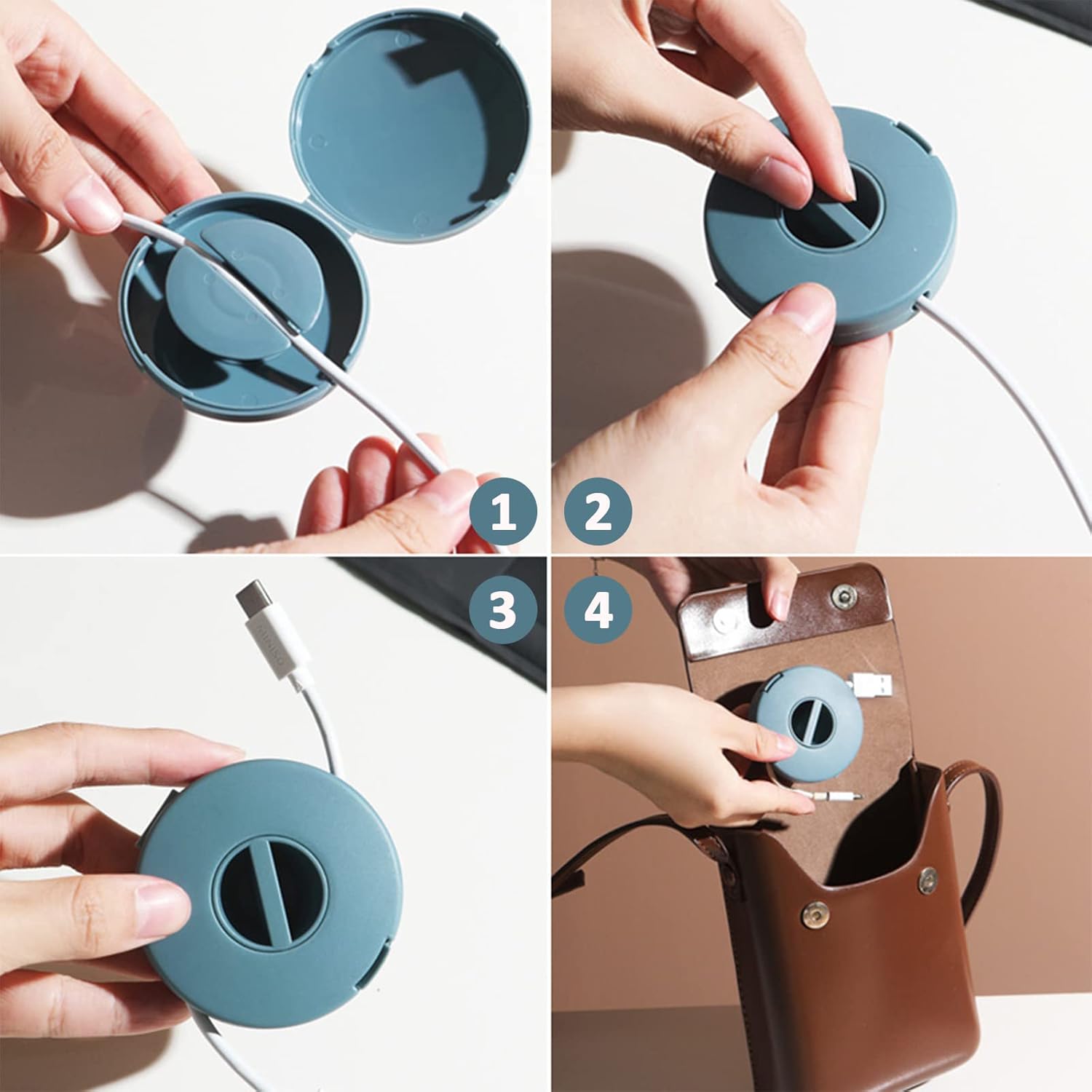 TechMuse LoopKit  8-Piece Retractable Cable Organizer Set