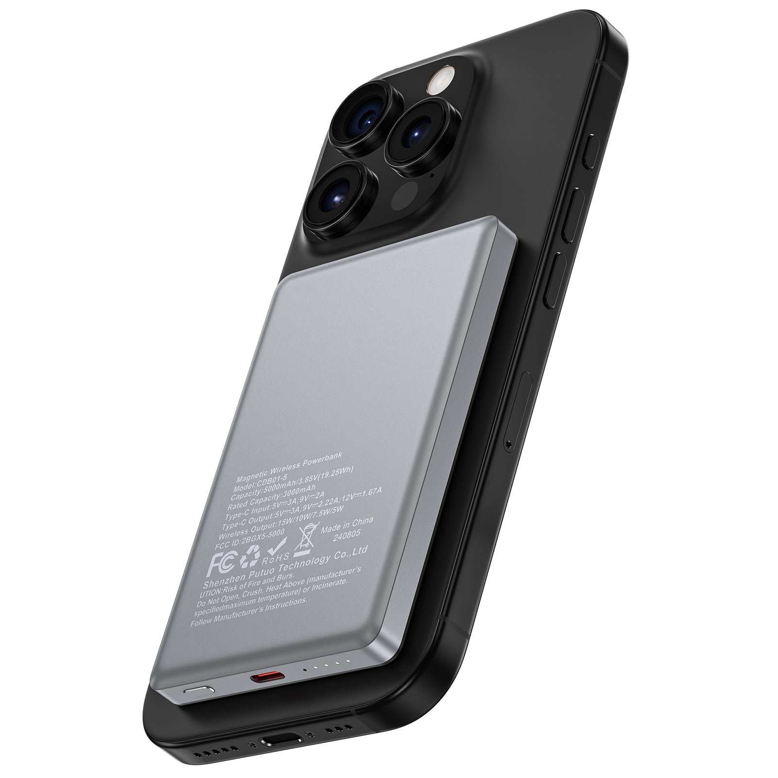 TechMuse SnapCharge 5000mAh Magnetic Wireless Power Bank