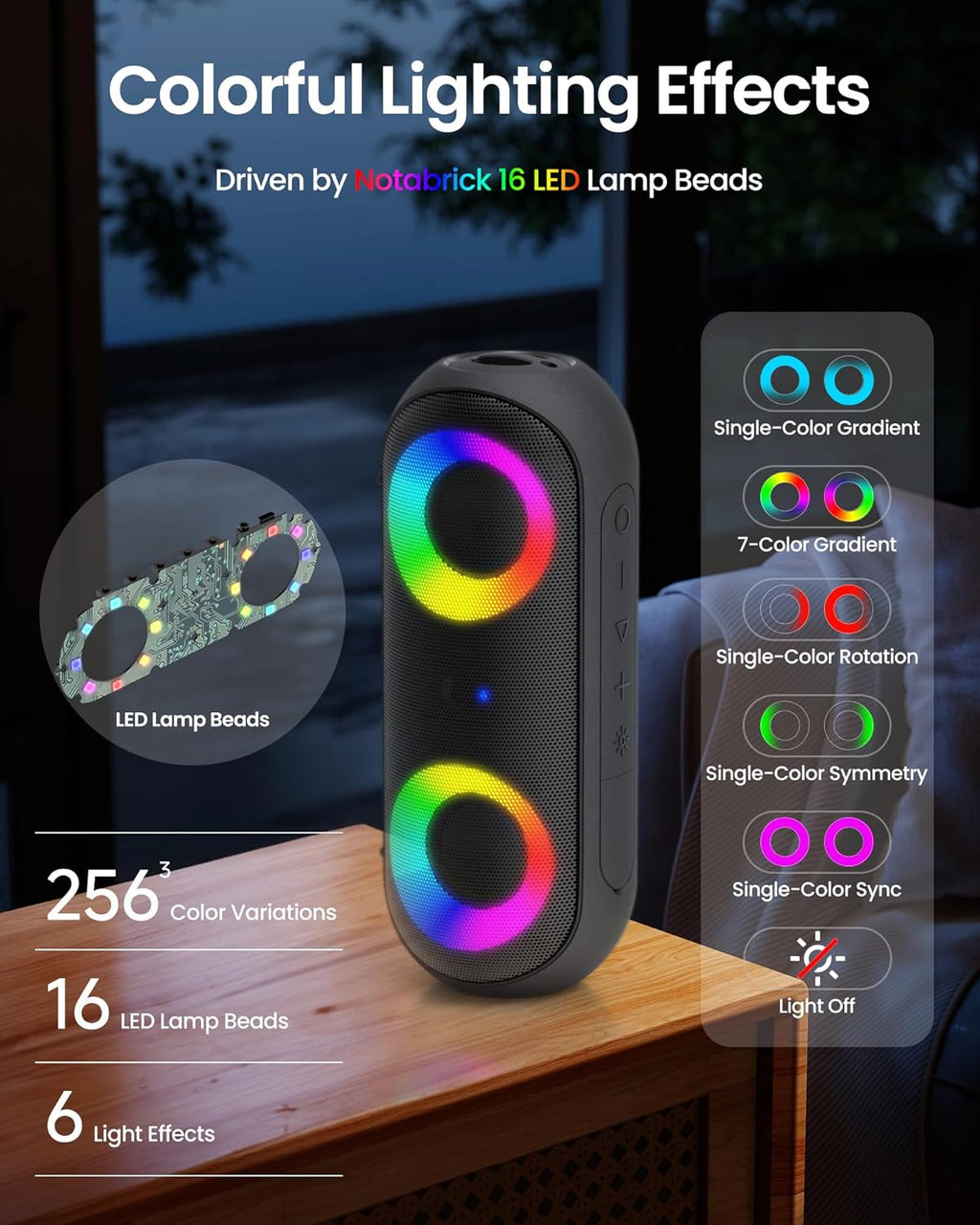 TechMuse Vibe 30W RGB Bluetooth Speaker